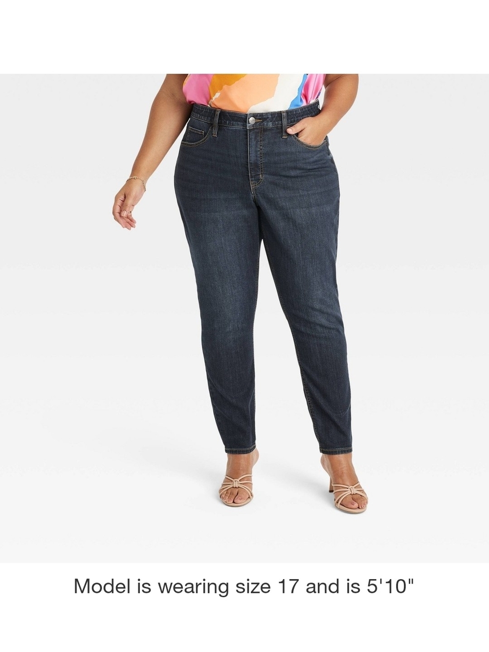 NWT Ava & Viv Dark Wash High-Rise Skinny Jeans Size 26